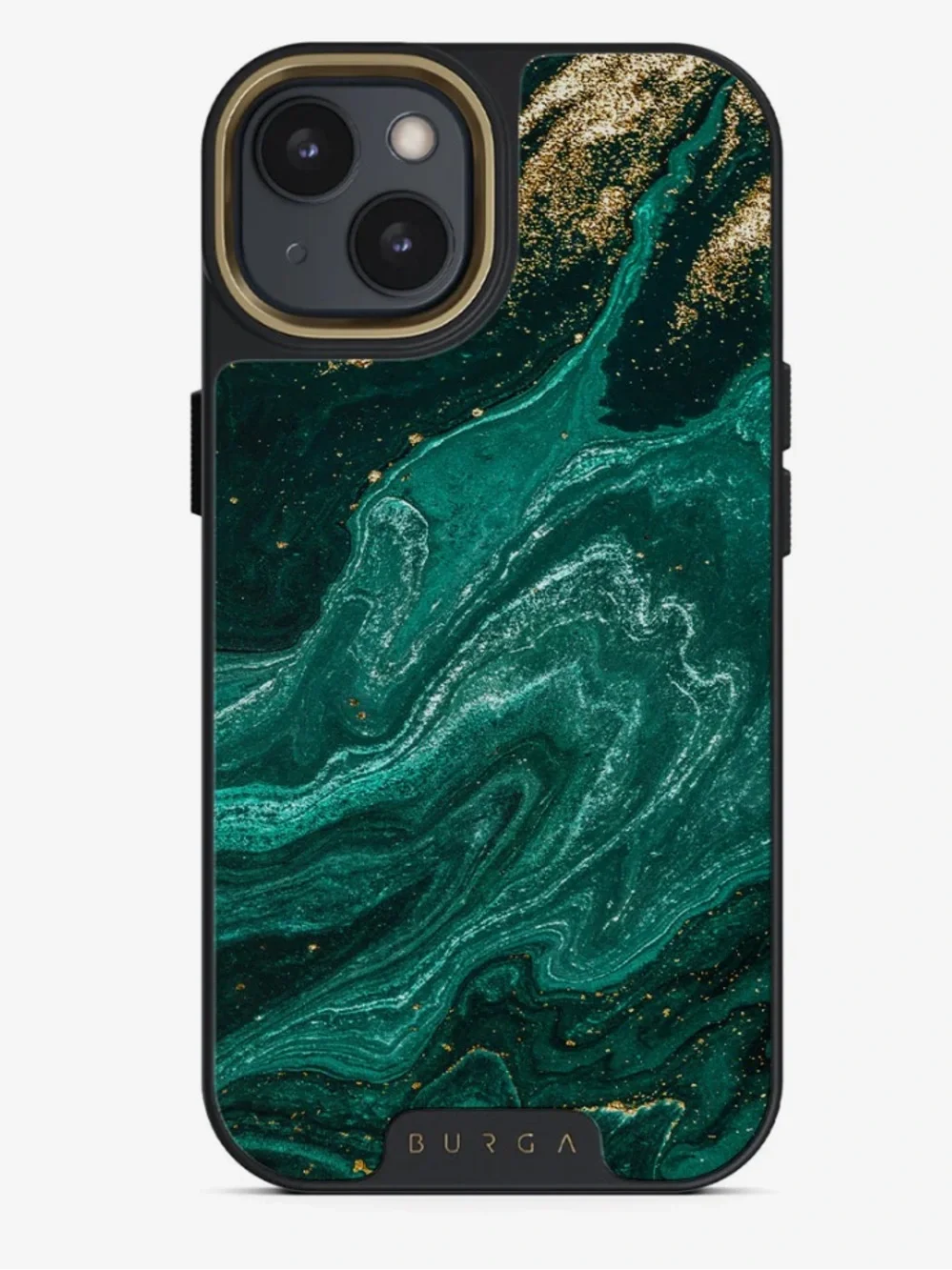 BURGA Emerald Pool iPhone 15 Case - Green with Gold Accents
